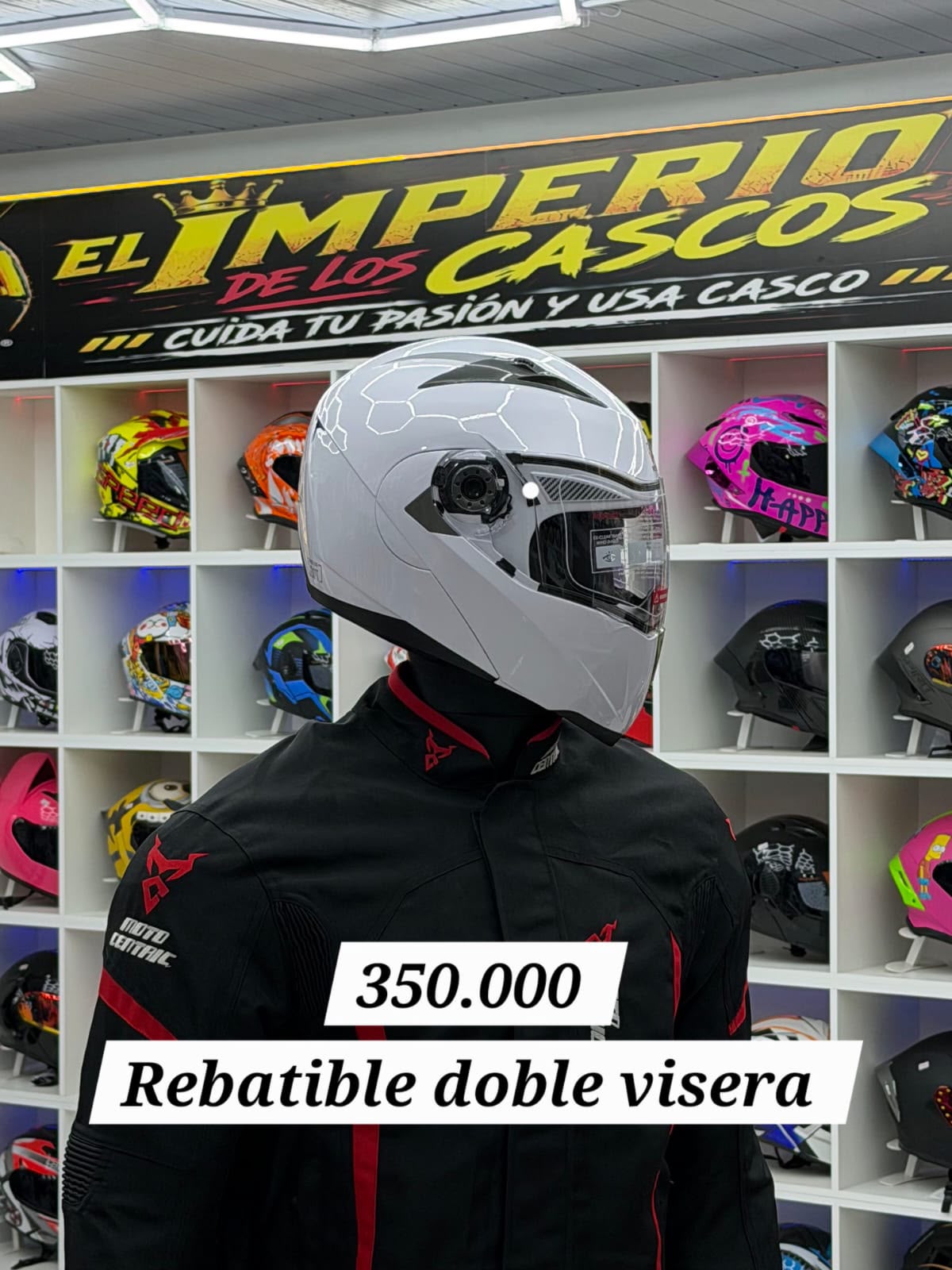casco rebatible doble visera