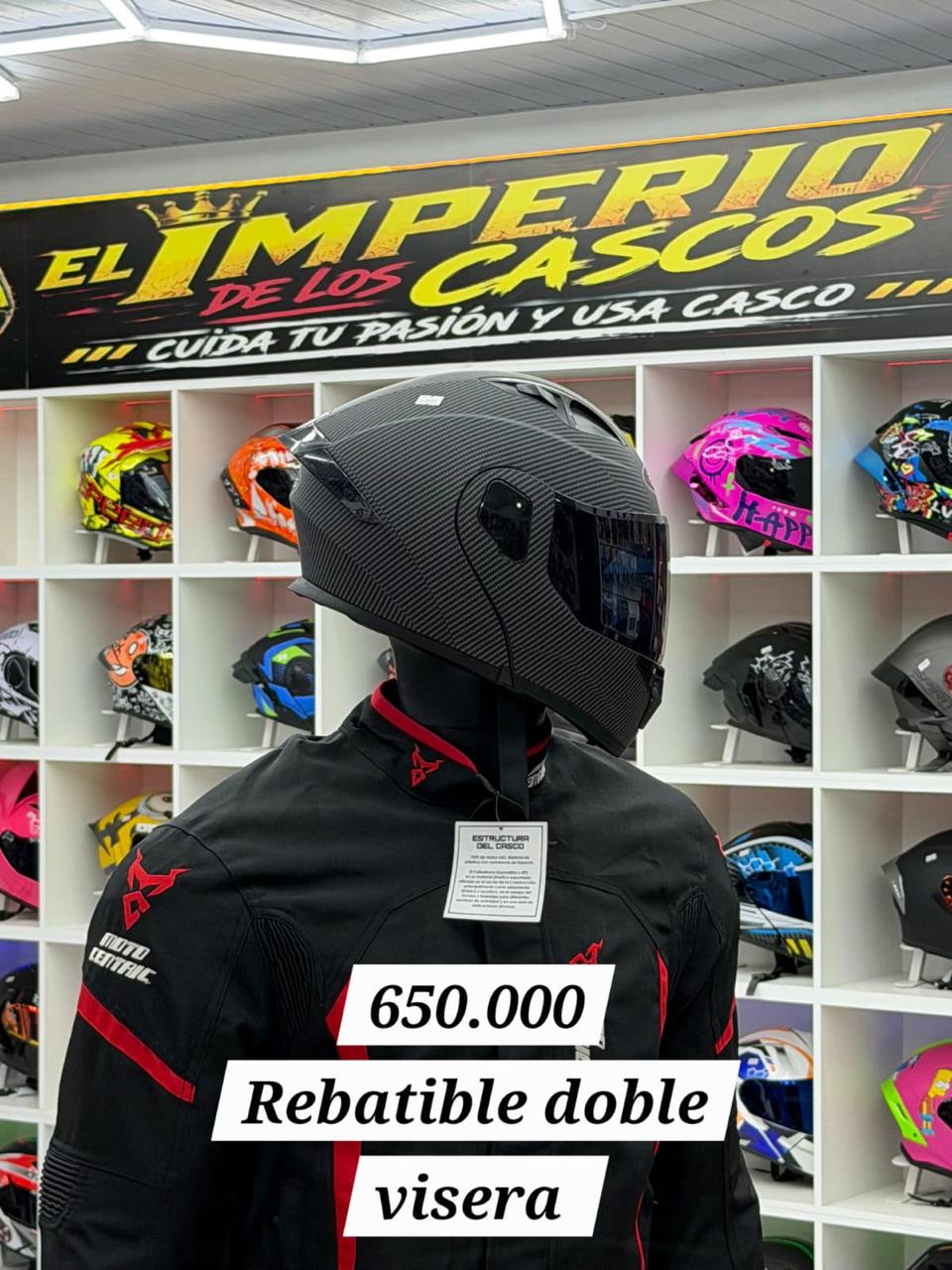 cascos revatible doble visera