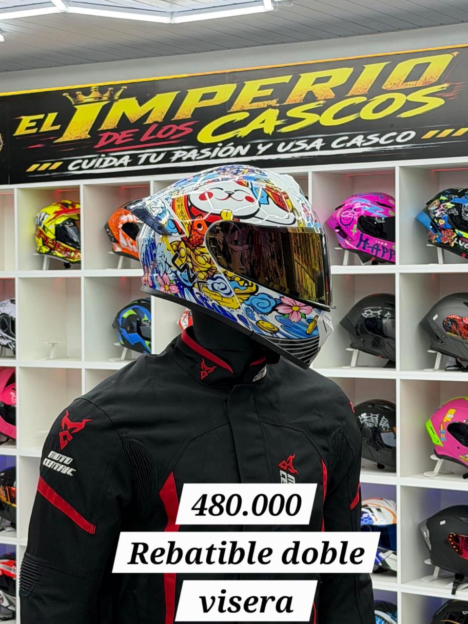 cascos revatible doble visera