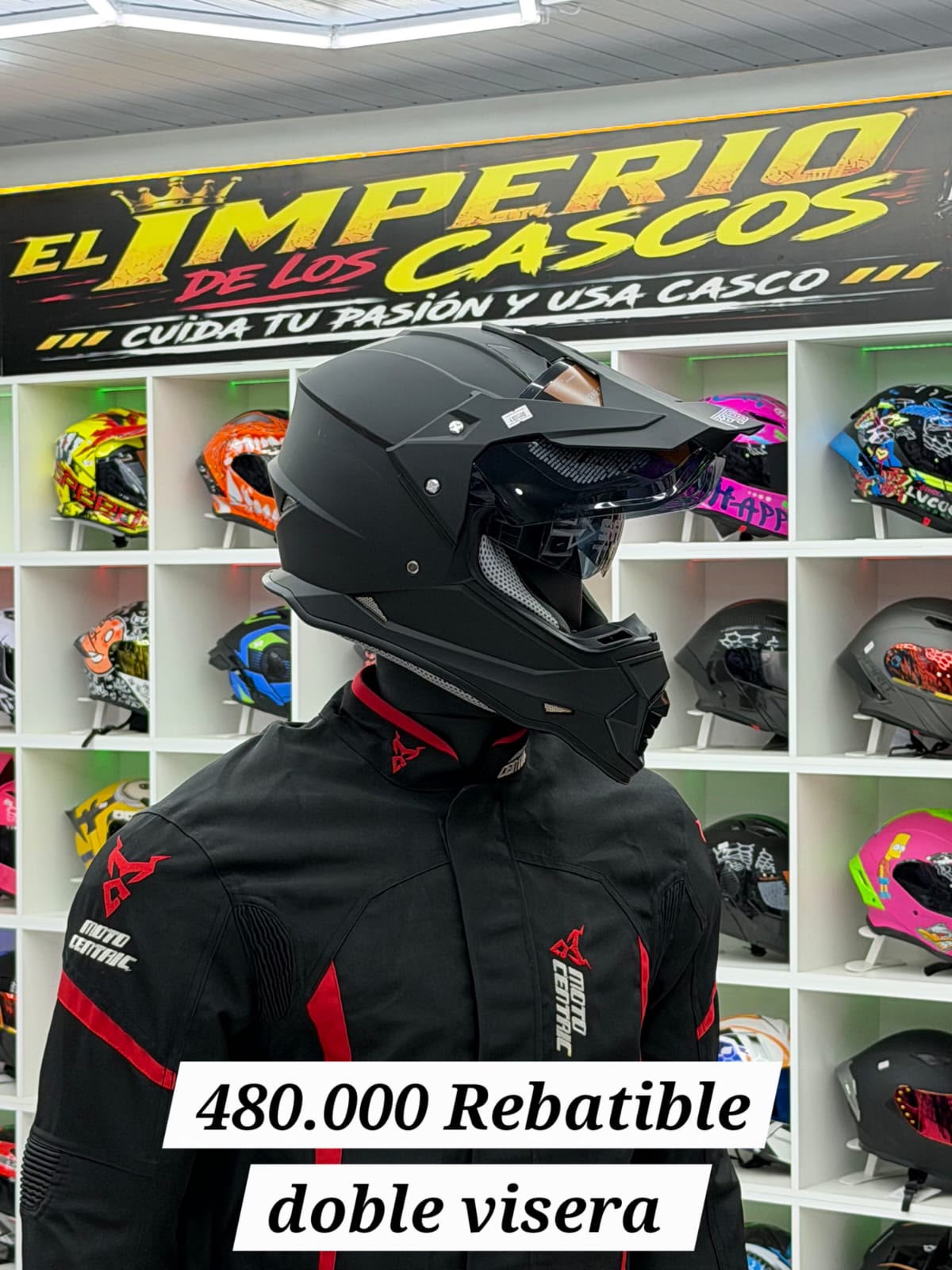 cascos revatible doble visera