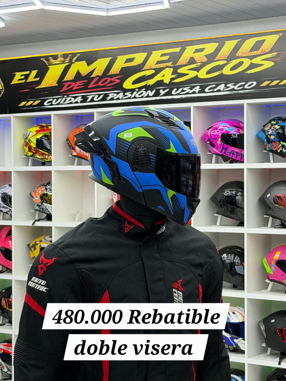 cascos revatible doble visera