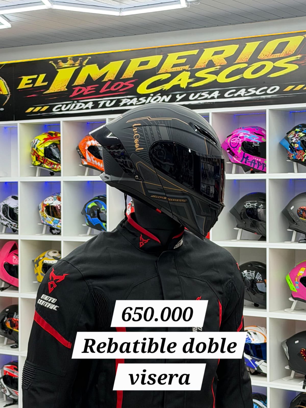 cascos revatible doble visera