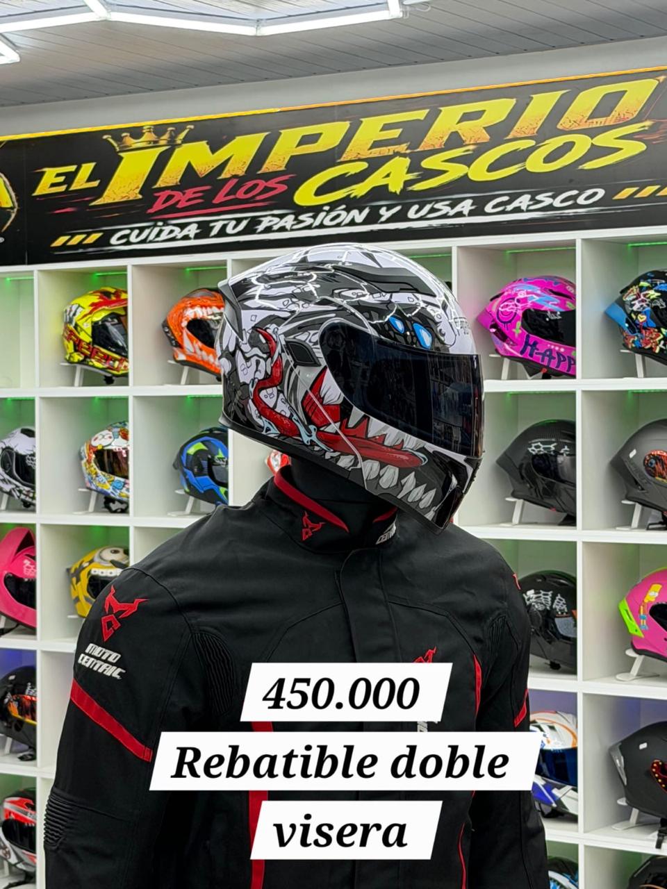 cascos rebatible doble visera