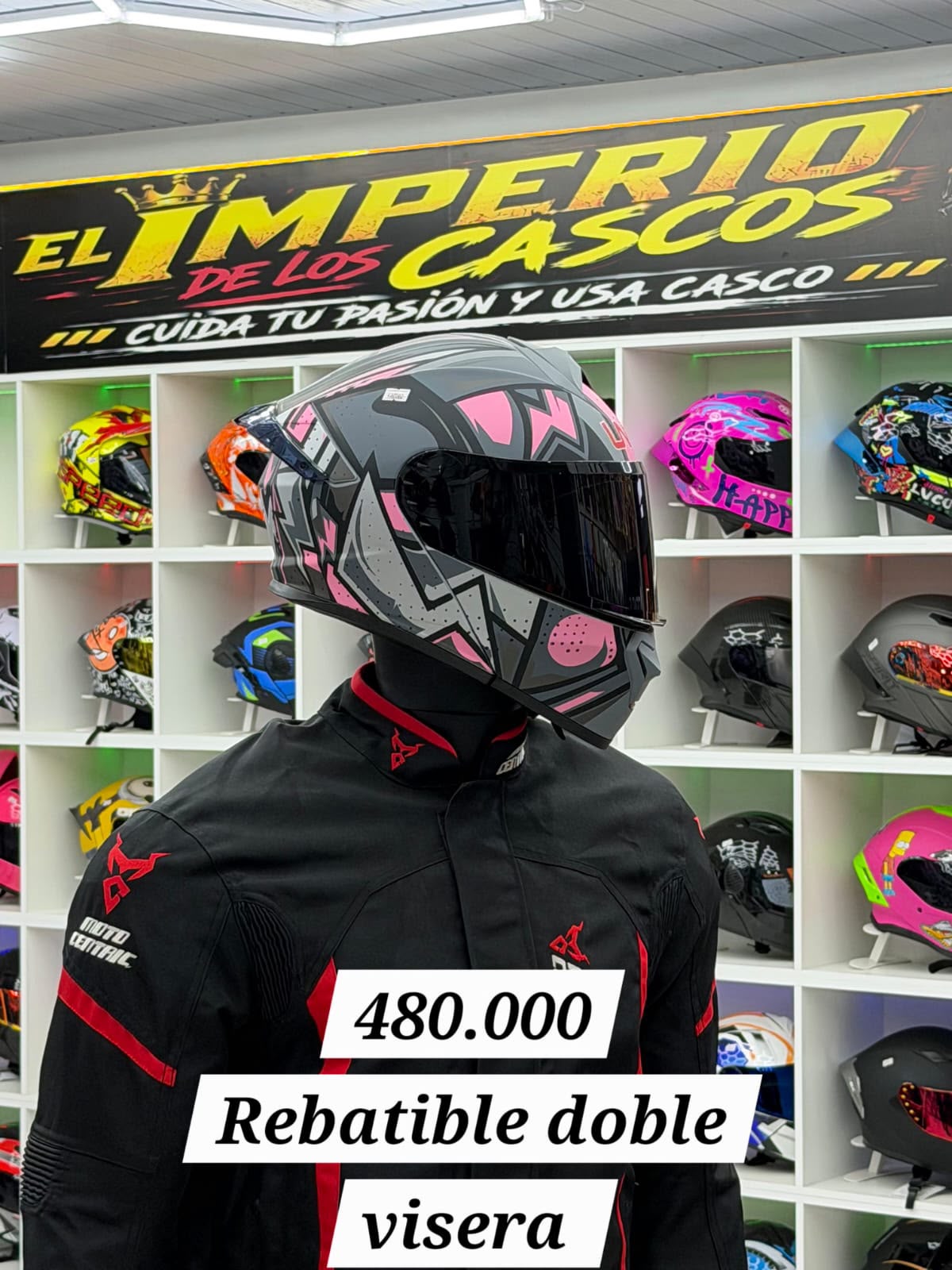 cascos revatible doble visera
