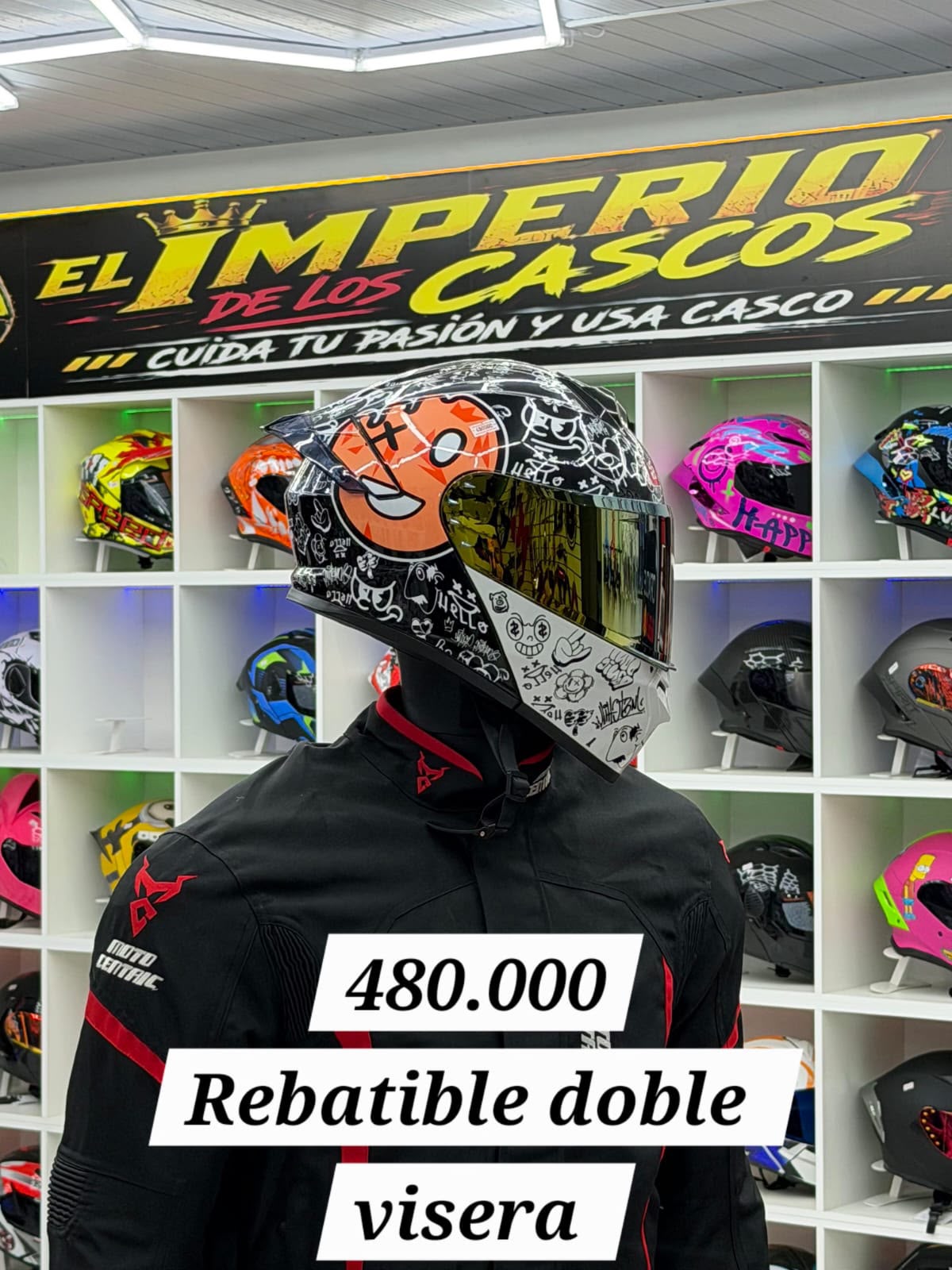 cascos revatible doble visera